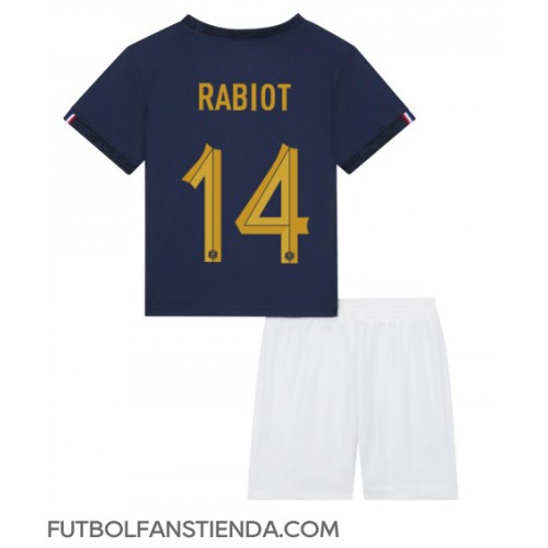 Francia Adrien Rabiot #14 Primera Equipación Niños Mundial 2022 Manga Corta (+ Pantalones cortos)